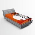 thumbnail image 1 of Ambesonne African Fitted Sheet, Women on Desert, Twin XL Size, White Orange Black, 1 of 2