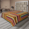 thumbnail image 1 of Ambesonne African Flat Sheet, Art Borders, King Size, Multicolor, 1 of 1