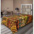 thumbnail image 1 of Ambesonne African Flat Sheet, Grunge Motifs, Twin Size, Multicolor, 1 of 1
