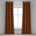 thumbnail image 1 of Ambesonne African Grommet Curtain, Leopard Cheetah Skin, 50" x 120", Orange Amber and Sepia, 1 of 6