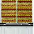 thumbnail image 1 of Ambesonne African Kitchen Curtains, Tribal, 55"x39", Multicolor, 1 of 2