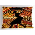 thumbnail image 1 of Ambesonne African Pillow Sham, Folk Patterns, 26" X 20", Multicolor, 1 of 2