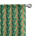 thumbnail image 1 of Ambesonne African Print Curtains, Stripes Effect Ethnic, Pair of 28"x95", Green Cream Dark Coral, 1 of 3