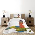 thumbnail image 1 of Ambesonne African Quilted Bedspread Set 2 Pcs, Mother Map, Twin Size, Multicolor, 1 of 6