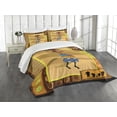 thumbnail image 1 of Ambesonne African Quilted Bedspread Set 3 Pcs, Camels s, King Size, Multicolor, 1 of 5
