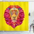thumbnail image 1 of Ambesonne African Shower Curtain, Colorful Geometric Lion, 69"Wx84"L, Multicolor, 1 of 3