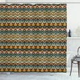thumbnail image 1 of Ambesonne African Shower Curtain, Retro Grunge Geometric, 69"Wx75"L, Multicolor, 1 of 3