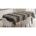 thumbnail image 1 of Ambesonne African Tablecloth Rectangular Table Cover, Cheetah Skin Circles, 52"x70", Pale Coffee Brown White, 1 of 4