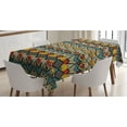 thumbnail image 1 of Ambesonne African Tablecloth Rectangular Table Cover, Folk Art Sharp Motifs, 52"x70", Multicolor, 1 of 3