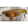 thumbnail image 1 of Ambesonne African Tablecloth Rectangular Table Cover, Grunge Motifs, 60"x84", Multicolor, 1 of 4