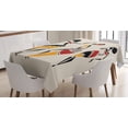 thumbnail image 1 of Ambesonne African Tablecloth Rectangular Table Cover, Native Dancers, 52"x70", Multicolor, 1 of 4
