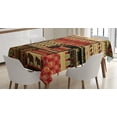 thumbnail image 1 of Ambesonne African Tablecloth Rectangular Table Cover, Patchwork Style, 60"x84", Red Green Black, 1 of 4
