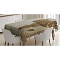 thumbnail image 1 of Ambesonne African Tablecloth Rectangular Table Cover, Wooden Plank Map, 60"x90", Tan Umber and Brown, 1 of 3