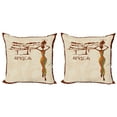 thumbnail image 1 of Ambesonne African Throw Pillow Cover 2 Pack, Slim Vintage Girl, 16", Multicolor, 1 of 2
