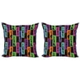 thumbnail image 1 of Ambesonne African Throw Pillow Cover 2 Pack, Vases on Heads, 18", Multicolor, 1 of 2