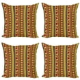 thumbnail image 1 of Ambesonne African Throw Pillow Cover 4 Pack, Ethnic Musical Instrument, 24", Multicolor, 1 of 2