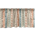 thumbnail image 1 of Ambesonne African Window Valance, Folk Borders, 54" X 12", Orange Blue Pale Yellow, 1 of 5