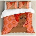 thumbnail image 1 of Ambesonne Afro Portrait of African Woman in Ethnic Dress Zulu Elegance Tribal Graphic Print Duvet Cover Set, 1 of 3