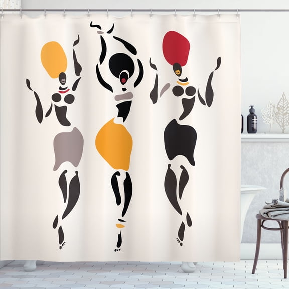 Ambesonne Afro Shower Curtain, Bohemian Ethnic, 69"Wx84"L, Multicolor