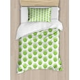 thumbnail image 1 of Ambesonne Agave Duvet Cover Sets, Exotic Cactus Plant Motif, 2-Twin, White and Lime Green, 1 of 3