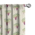 thumbnail image 1 of Ambesonne Agriculture Curtains, Ripe Grape Clusters Art, Pair of 28"x95", Dried Rose and Fern Green, 1 of 4