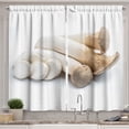 thumbnail image 1 of Ambesonne Agriculture Kitchen Curtains, King Oyster Mushrooms, 55"x36", Warm Taupe Champagne Grey, 1 of 1