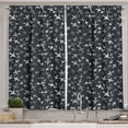 thumbnail image 1 of Ambesonne Aircraft Kitchen Curtains, Grayscale Minimal Planes, 55"x39", Charcoal Grey and Pale Grey, 1 of 3