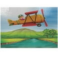 thumbnail image 1 of Ambesonne Airplane Jigsaw Puzzle Durable Cardboard, on a Biplane River, 1000 pcs, Multicolor, 1 of 1