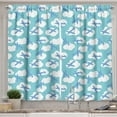 thumbnail image 1 of Ambesonne Airplane Kitchen Curtains, Boy Playroom, 55"x45", Turquoise White Blue, 1 of 3