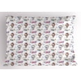thumbnail image 1 of Ambesonne Airplane Pillow Sham, Watercolor Air Balloon, 26" X 20", Multicolor, 1 of 2