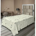 thumbnail image 1 of Ambesonne Airplane Print Flat Sheet, Minimal Silhouettes, TwinXL Size, Cream Grey, 1 of 1