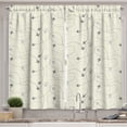 thumbnail image 1 of Ambesonne Airplane Print Kitchen Curtains, Minimal Silhouettes, 55"x45", Cream Grey, 1 of 3