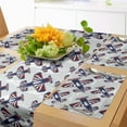thumbnail image 1 of Ambesonne Airplane Table Runner & Placemats, Airships Above Clouds, Placemat 4 pcs + Runner 16"x90", Navy Blue Red White, 1 of 2