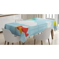 thumbnail image 1 of Ambesonne Airplane Tablecloth Rectangular Table Cover, Retro, 60"x90", Multicolor, 1 of 4