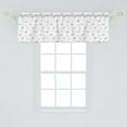 thumbnail image 1 of Ambesonne Airplane Window Valance, Childish Boys Pattern with Little Aeroplanes and Puffy Clouds in Doodle Style, Curtain Valance for Kitchen Bedroom Decor with Rod Pocket, 54" X 18", Black White, 1 of 3