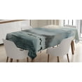 thumbnail image 1 of Ambesonne Alaska Tablecloth Rectangular Table Cover, Winter Scene from North, 60"x90", Grey White, 1 of 4