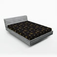 thumbnail image 1 of Ambesonne Alchemy Fitted Sheet, Crescent in Night, Queen Size, Indigo and Dark Yellow, 1 of 1