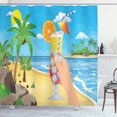 thumbnail image 1 of Ambesonne Alcohol Shower Curtain, Tropical Cocktail Glass, 69"Wx84"L, Multicolor, 1 of 3