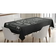 thumbnail image 1 of Ambesonne Alcohol Tablecloth Rectangular Table Cover, Beer Bottle Lettering, 60"x90", Black and Eggshell, 1 of 4