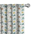 thumbnail image 1 of Ambesonne Alien Curtains, Sun and Moon Constellation, Pair of 28"x95", Multicolor, 1 of 5