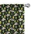 thumbnail image 1 of Ambesonne Alien Curtains, UFO Portrait Space Crafts, Pair of 28"x84", Apple Green Eggshell, 1 of 5