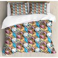 thumbnail image 1 of Ambesonne Alien Duvet Cover Sets, Characters Space Journey Fun, 2-Queen, Deep Sky Blue Multicolor, 1 of 7