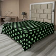 thumbnail image 1 of Ambesonne Alien Flat Sheet, Martian Design, California King, Fern Green Black, 1 of 1