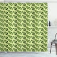 thumbnail image 1 of Ambesonne Alien Shower Curtain, Abstract Extraterrestrial, 69"Wx75"L, Pale Olive Green and Indigo, 1 of 4