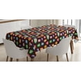 thumbnail image 1 of Ambesonne Alien Tablecloth Rectangular Table Cover, Abstract Fluffy Monsters, 60"x84", Multicolor, 1 of 4
