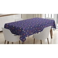 thumbnail image 1 of Ambesonne Alien Tablecloth Rectangular Table Cover, Space Characters Galaxy, 60"x90", Multicolor, 1 of 3