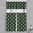 thumbnail image 1 of Ambesonne Alien Valance & Curtain, Martian Design, 55"x45", Fern Green Black, 1 of 6