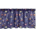 thumbnail image 1 of Ambesonne Alien Window Valance, Space Characters Galaxy, 54" X 18", Multicolor, 1 of 3