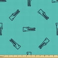 thumbnail image 1 of Ambesonne Alligator Fabric by the Yard Upholstery, Crocodile Heads Pattern, 1 Yard, Turquoise and Dark Blue, 1 of 5