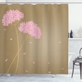 thumbnail image 1 of Ambesonne Allium Flower Shower Curtain, Floral Design Swirls, 69"Wx75"L, Cocoa Rose, 1 of 4